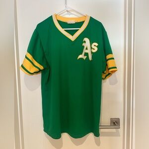 Vintage Retro 1980s Oakland As Baseball Jersey